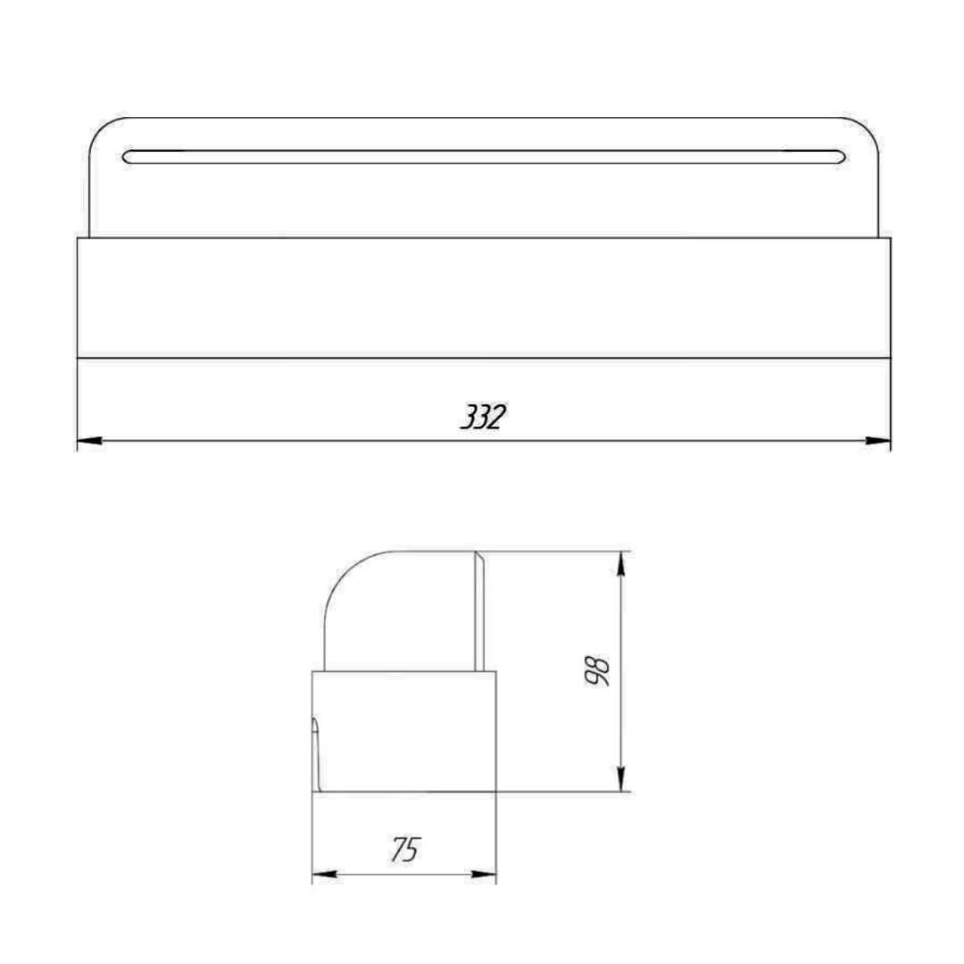 LED Светильник для шаговой плиты STONE Светлая Галька 330х75х98мм в Ломоносове фото