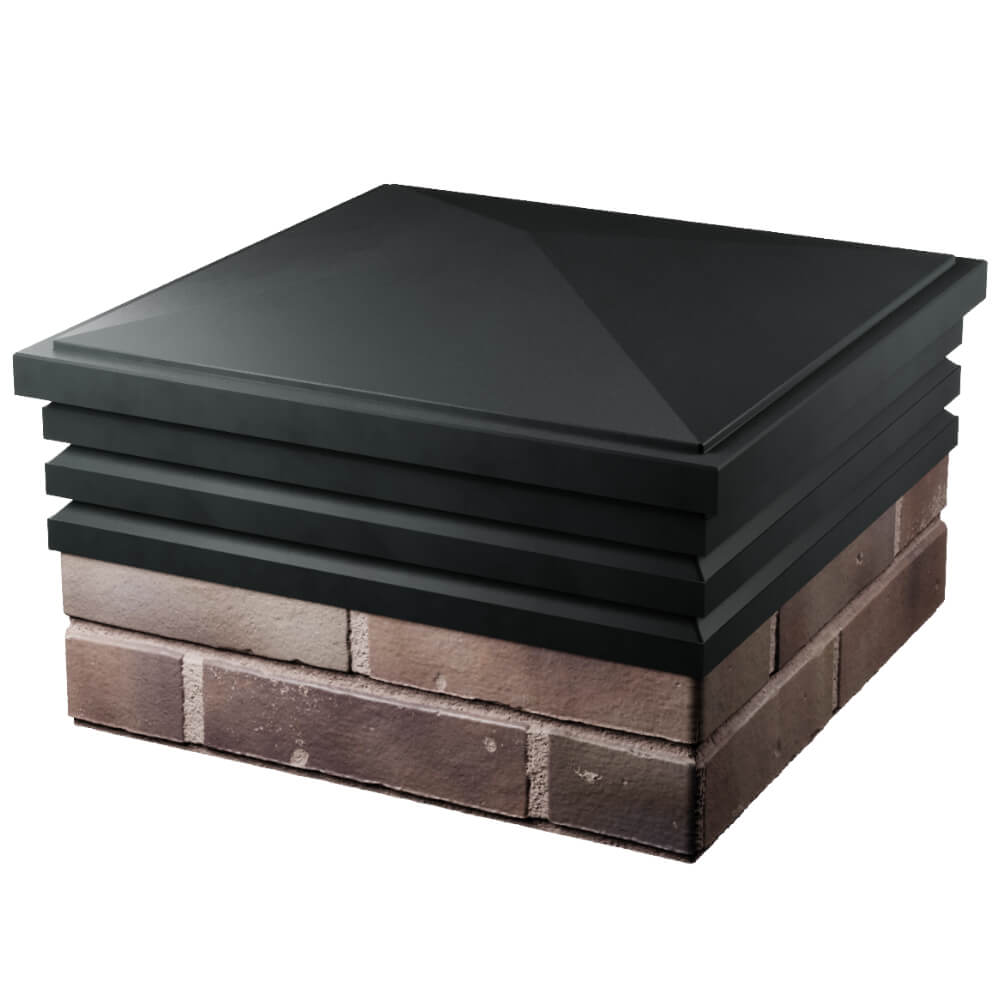 Колпак Zking Бона ХайТек Черный на столб 2х2 кирпича (513х513мм) в Ломоносове фото