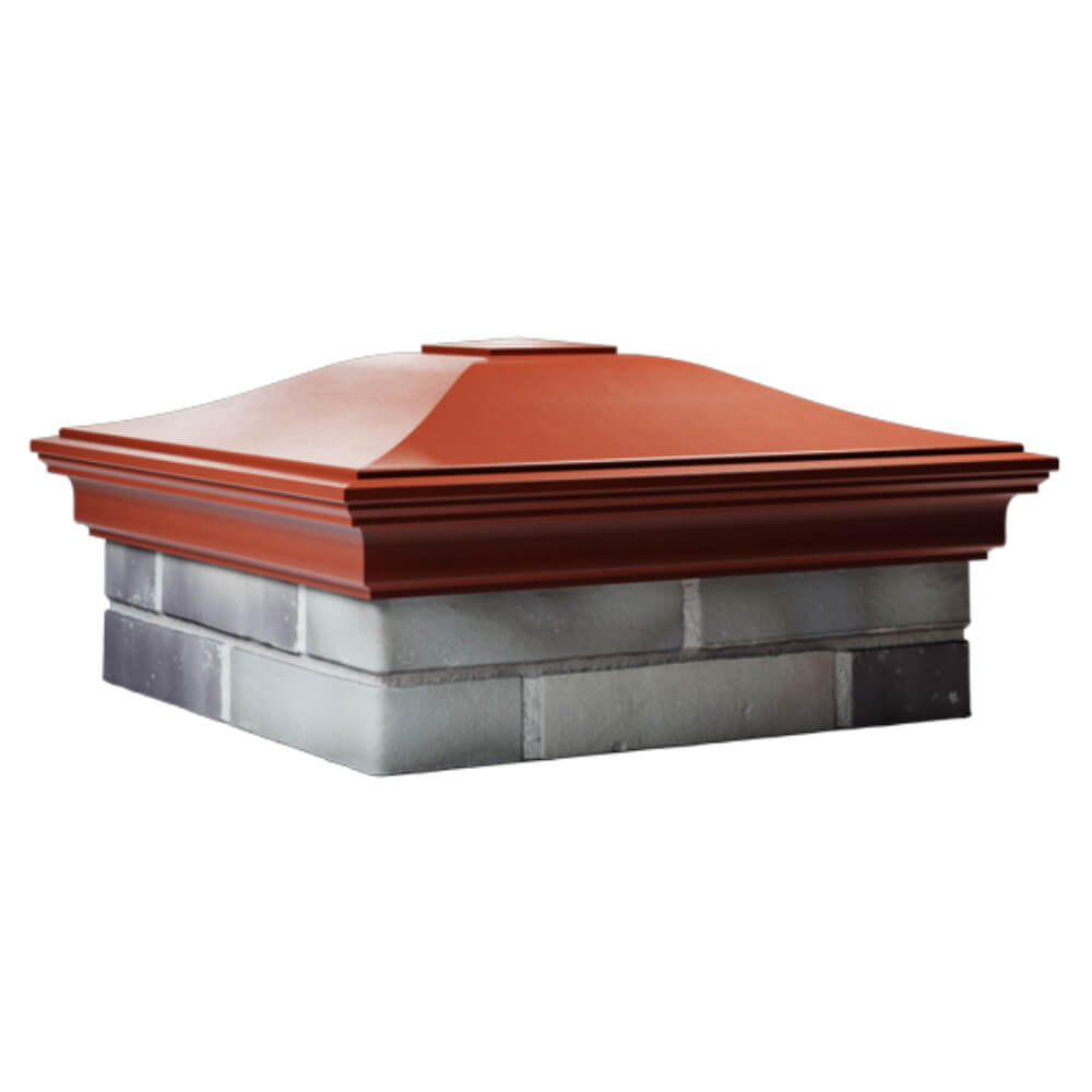 Колпак Zking Монблан Красный на столб 2х2 кирпича (515х515мм) в Ломоносове фото