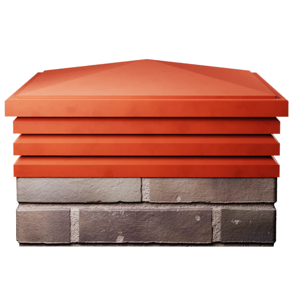 Колпак Zking Бона ХайТек Красный на столб 2х2 кирпича (513х513мм) Ломоносов фото