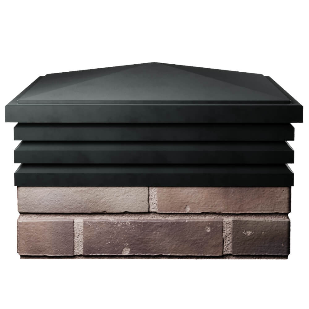 Колпак Zking Бона ХайТек Черный на столб 2х2 кирпича (513х513мм) Ломоносов фото