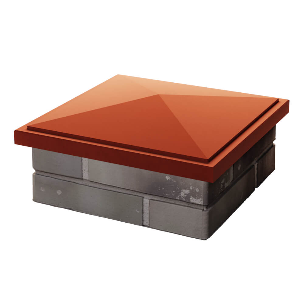 Колпак Zking БонаМоно Красный на столб 1.5х1.5 кирпича (385х385, 400х400мм) в Ломоносове фото