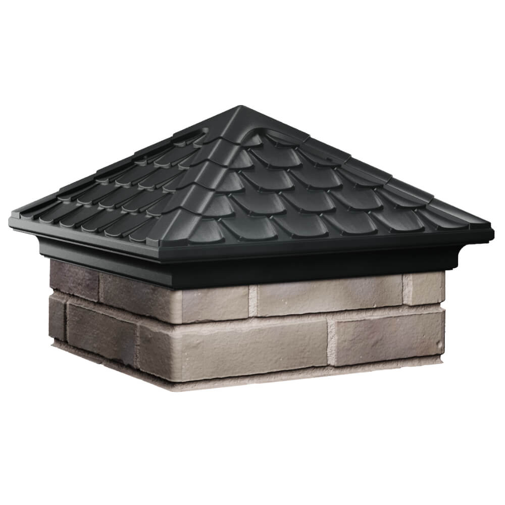 Колпак Zking Эльбрус Черный на столб 1.5х1.5 кирпича (385х385мм) в Ломоносове фото