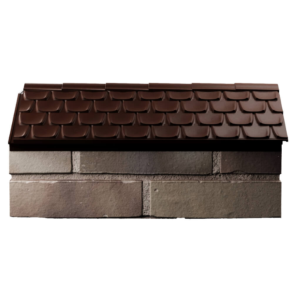 Парапет Zking Эльбрус Коричневый с посадкой на 1 кирпич (255мм) в Ломоносове фото