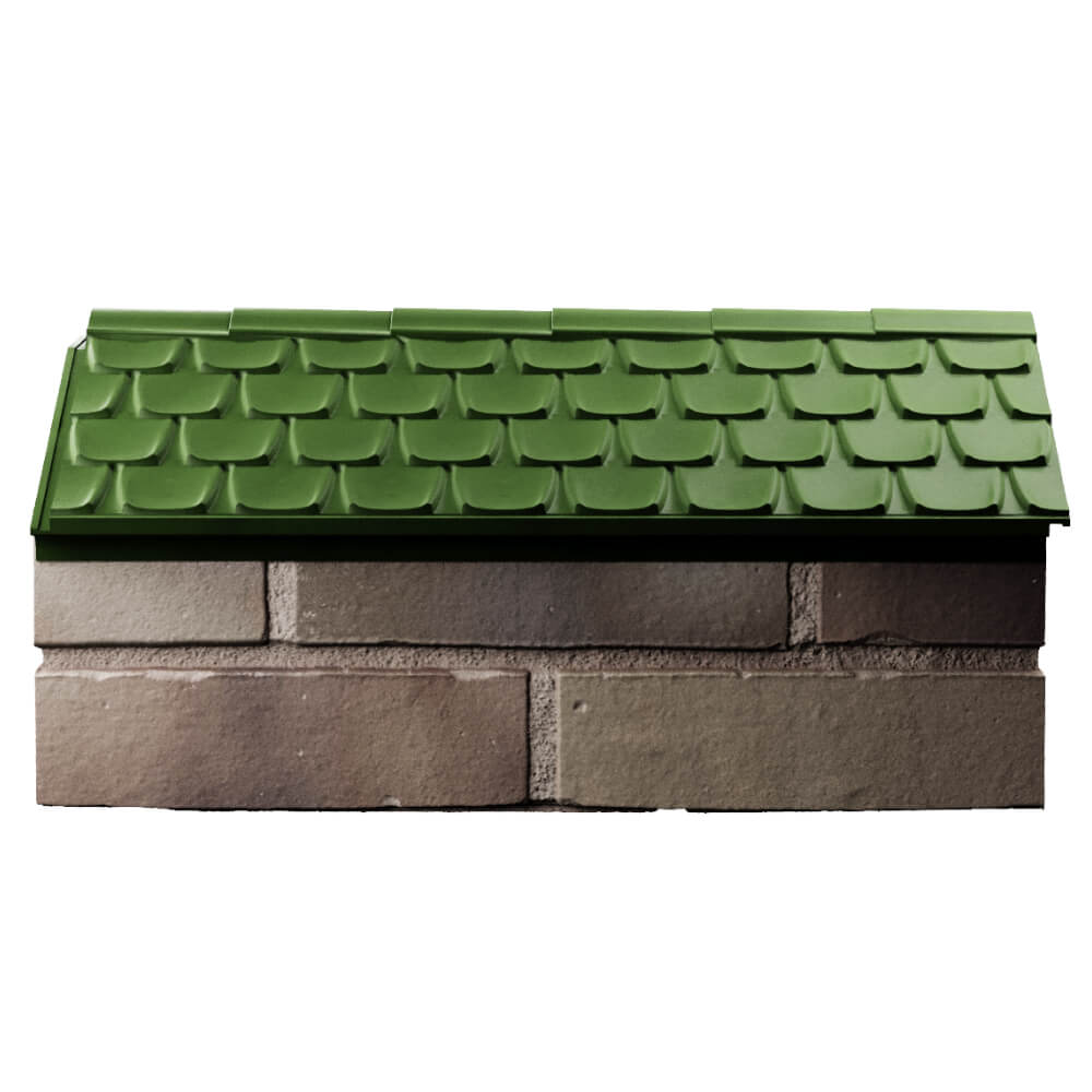 Парапет Zking Эльбрус Зеленый с посадкой на 1 кирпич (255мм) в Ломоносове фото