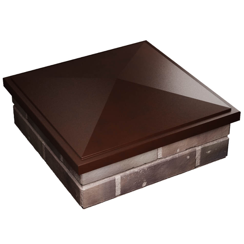 Колпак Zking БонаМоно Коричневый на столб 2х2 кирпича (515х515, 530х530мм) в Ломоносове фото