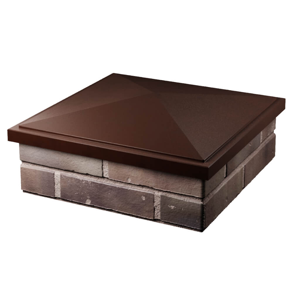 Колпак Zking БонаМоно Коричневый на столб 2х2 кирпича (515х515, 530х530мм) в Ломоносове фото