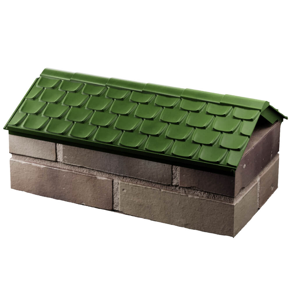 Парапет Zking Эльбрус Зеленый с посадкой на 1 кирпич (255мм) в Ломоносове фото