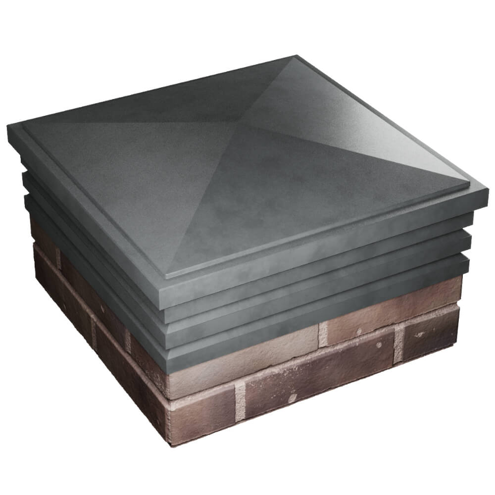 Колпак Zking Бона ХайТек Серый на столб 2х2 кирпича (513х513мм) в Ломоносове фото