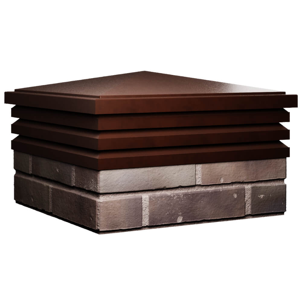 Колпак Zking Бона ХайТек Коричневый на столб 2х2 кирпича (513х513мм) в Ломоносове фото