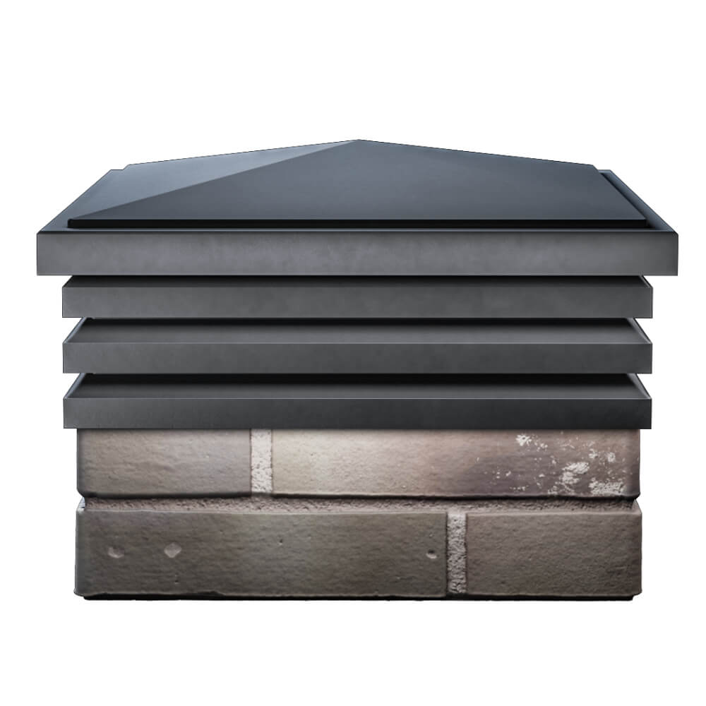 Колпак Zking Бона ХайТек Серый на столб 1.5х1.5 кирпича (385х385мм) Ломоносов фото