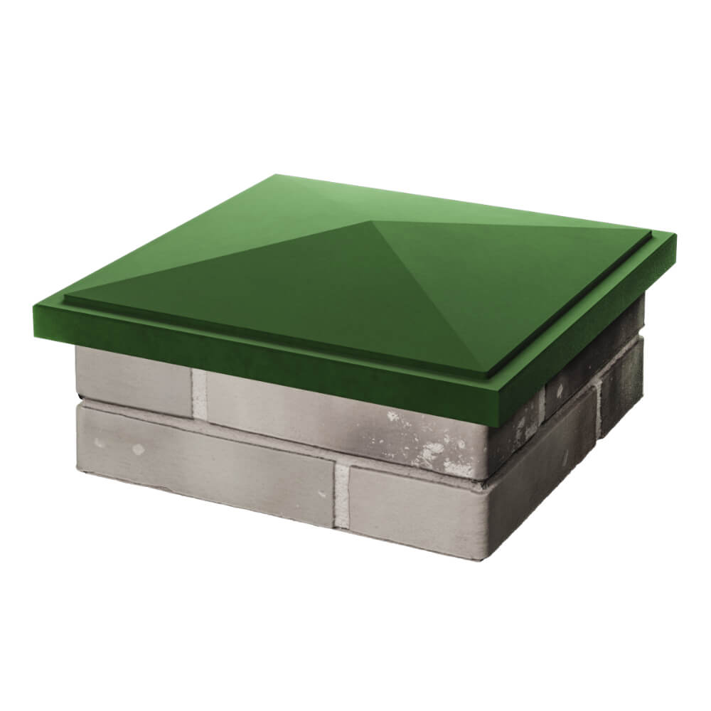 Колпак Zking БонаМоно Зеленый на столб 1.5х1.5 кирпича (385х385, 400х400мм) в Ломоносове фото