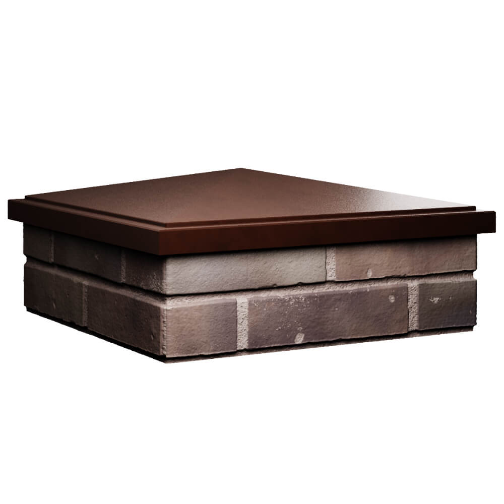 Колпак Zking БонаМоно Коричневый на столб 2х2 кирпича (515х515, 530х530мм) в Ломоносове фото