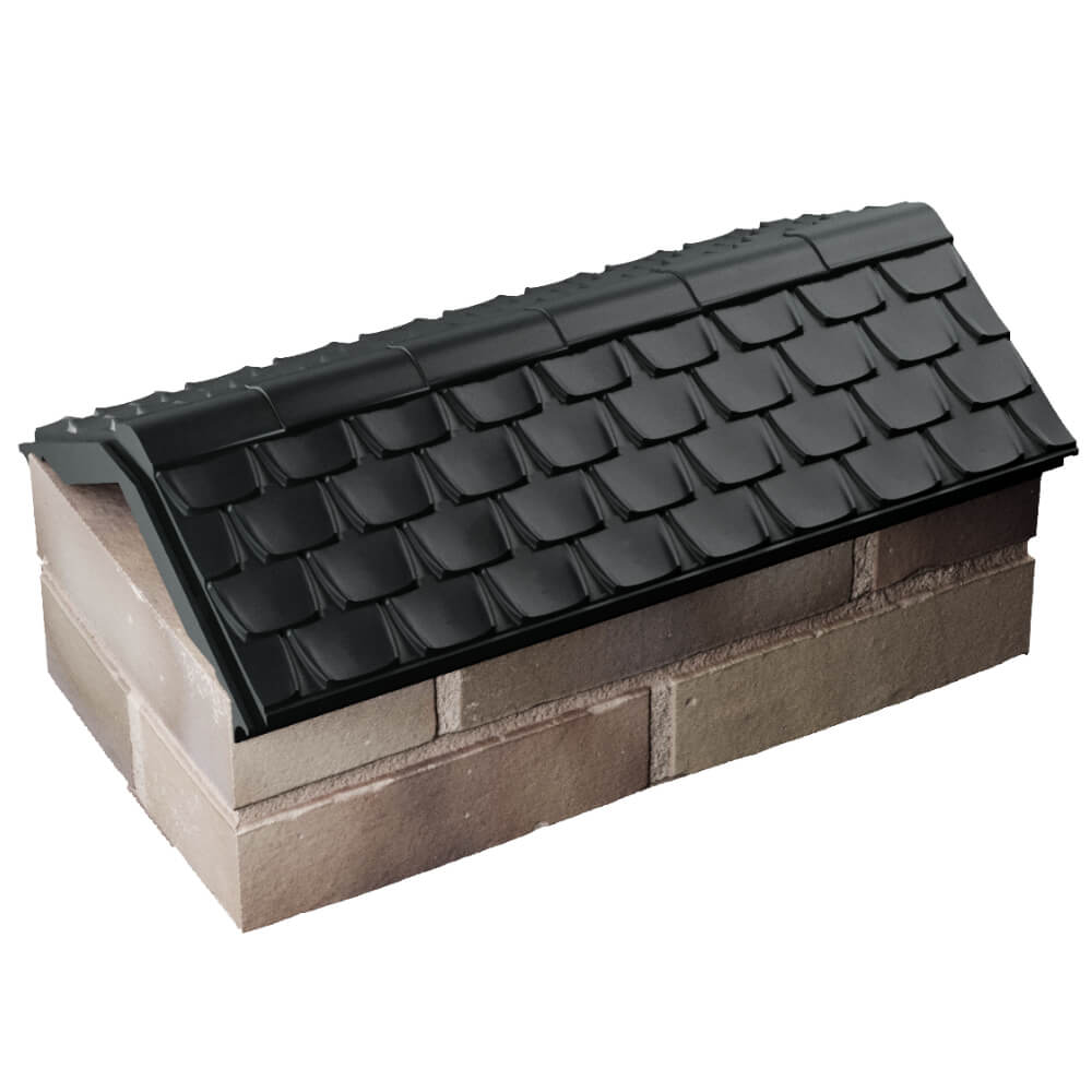 Парапет Zking Эльбрус Черный с посадкой на 1 кирпич (255мм) в Ломоносове фото