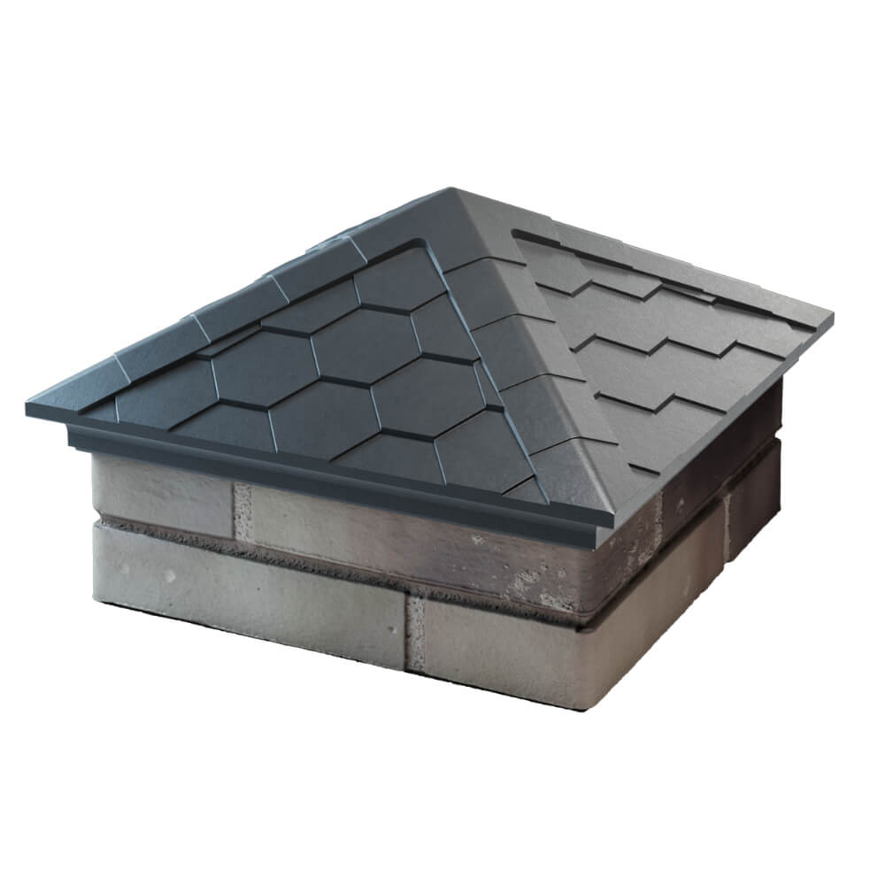 Колпак Zking Эверест Серый на столб 1.5х1.5 кирпича (390х390мм) в Ломоносове фото