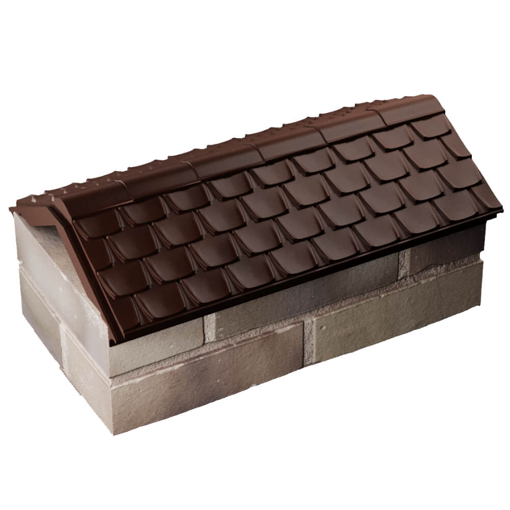 Парапет Zking Эльбрус Коричневый с посадкой на 1 кирпич (255мм) в Ломоносове фото
