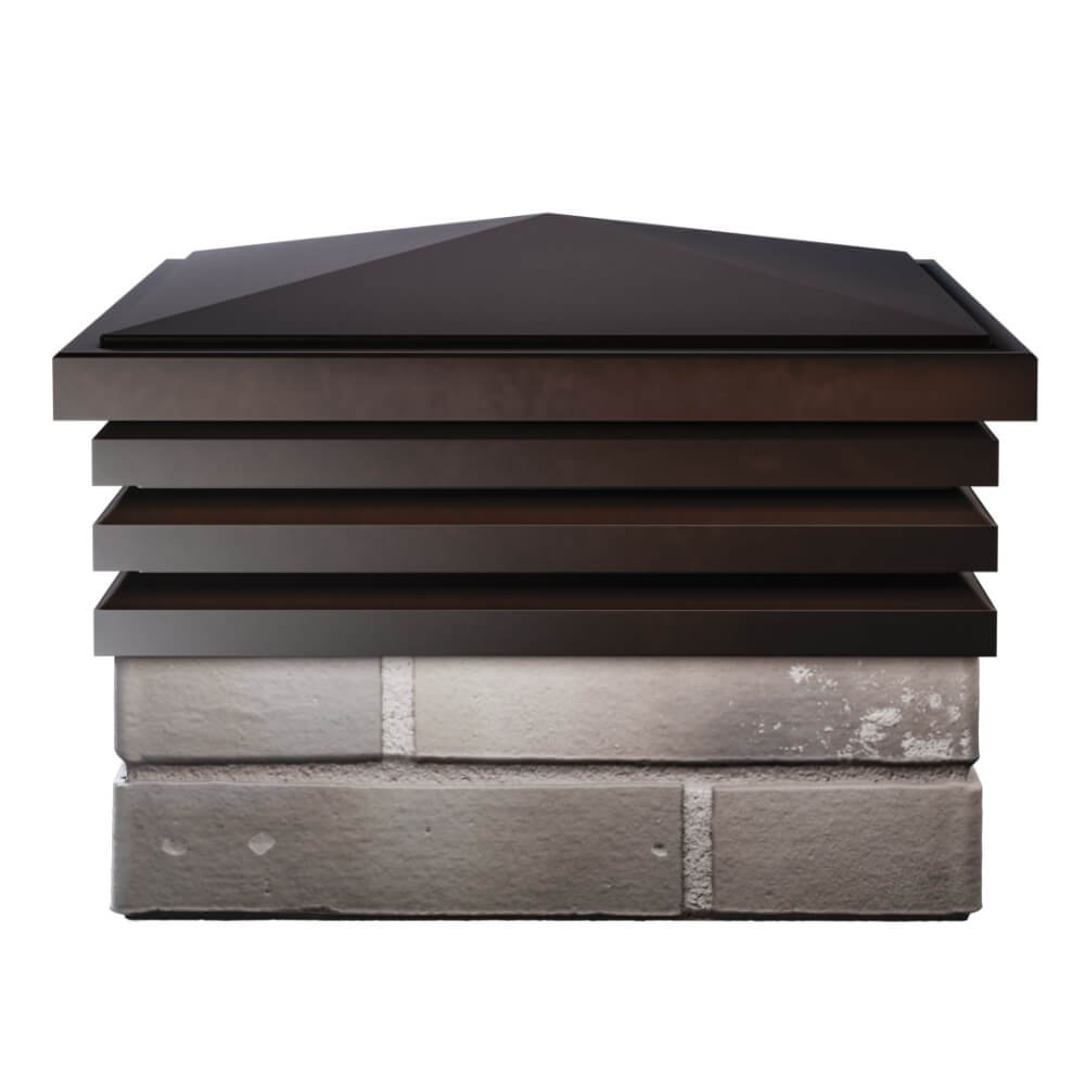 Колпак Zking Бона ХайТек Коричневый на столб 1.5х1.5 кирпича (385х385мм) Ломоносов фото