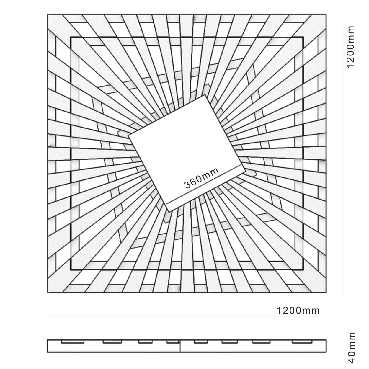 Приствольная решетка для дерева ZKING ATMOSPHERE 1.2х1.2м Черная в Ломоносове фото