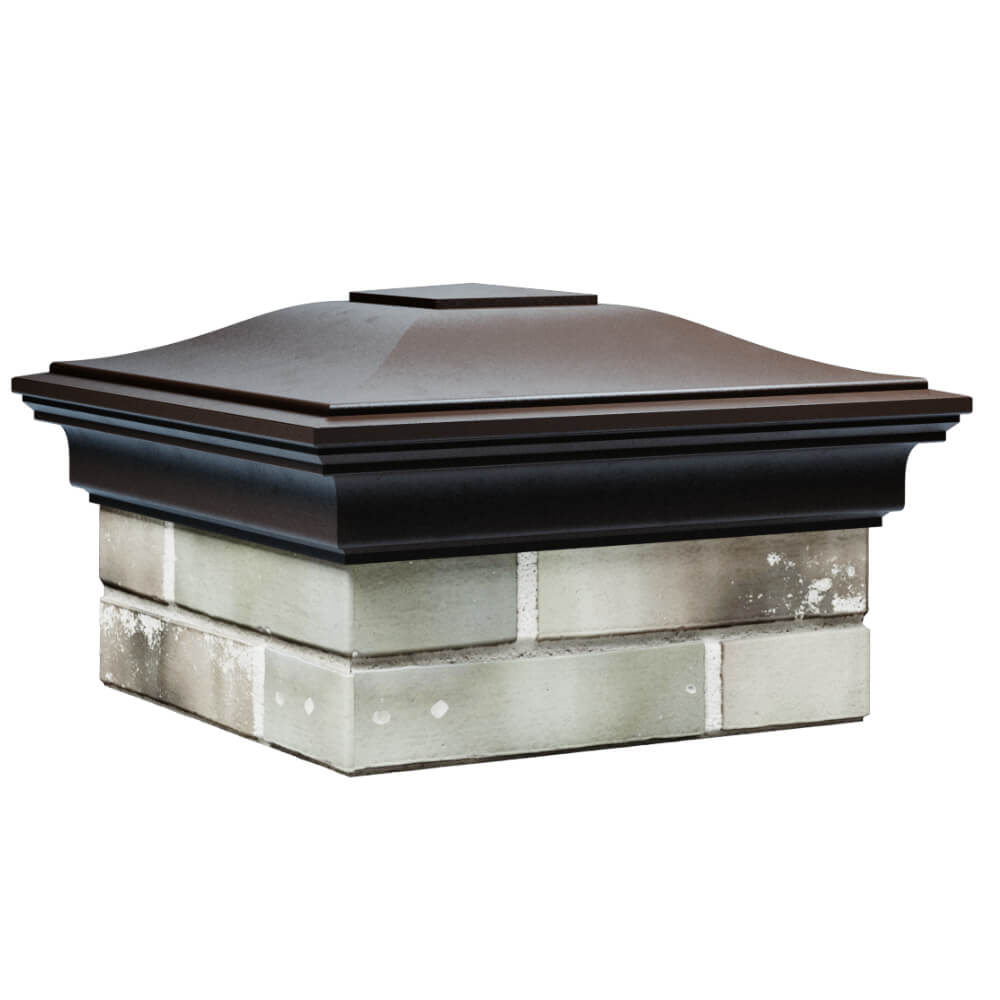 Колпак Zking Монблан Коричневый на столб 1.5х1.5 кирпича (385х385мм) в Ломоносове фото