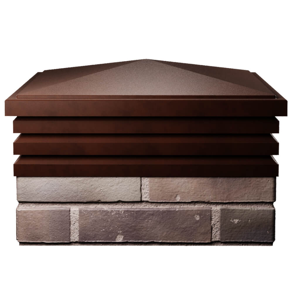 Колпак Zking Бона ХайТек Коричневый на столб 2х2 кирпича (513х513мм) Ломоносов фото