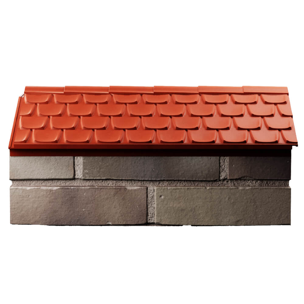 Парапет Zking Эльбрус Красный с посадкой на 1 кирпич (255мм) в Ломоносове фото
