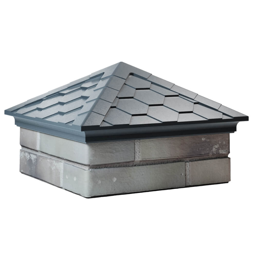 Колпак Zking Эверест Серый на столб 1.5х1.5 кирпича (390х390мм) в Ломоносове фото