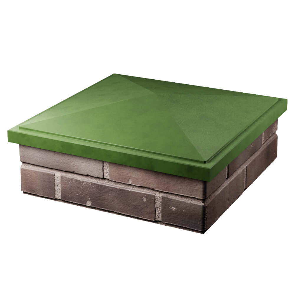 Колпак Zking БонаМоно Зеленый на столб 2х2 кирпича (515х515, 530х530мм) в Ломоносове фото