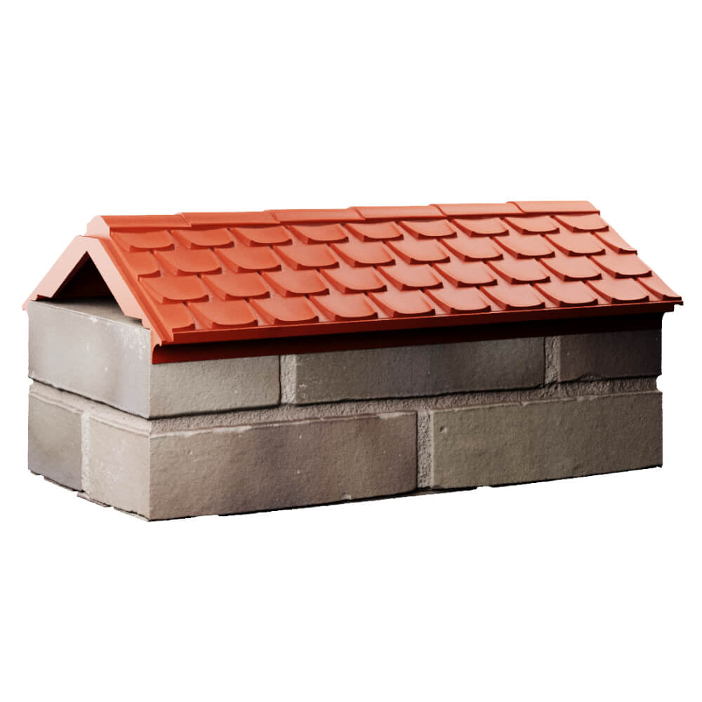 Парапет Zking Эльбрус Красный с посадкой на 1 кирпич (255мм) Ломоносов фото