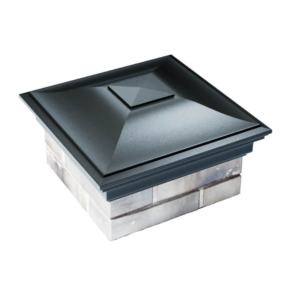 Колпак Zking Монблан Черный на столб 1.5х1.5 еврокирпича 0.7НФ (355х355мм) в Ломоносове фото