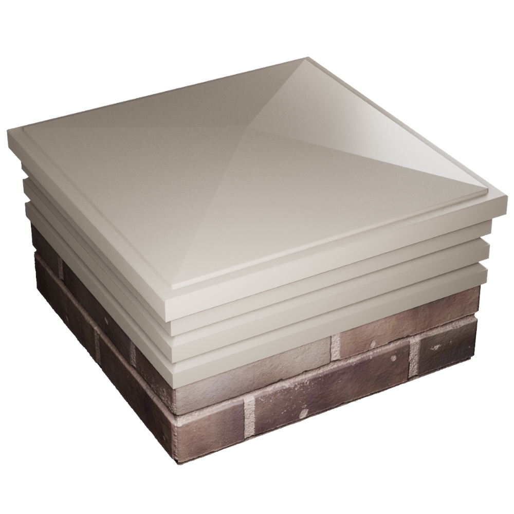 Колпак Zking Бона ХайТек Бежевый на столб 2х2 кирпича (513х513мм) в Ломоносове фото