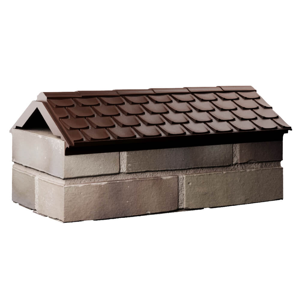 Парапет Zking Эльбрус Коричневый с посадкой на 1 кирпич (255мм) Ломоносов фото